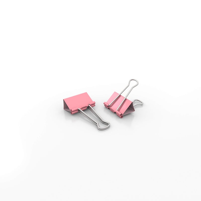 Nctinystore Colored Binder Clips Mini Metal Clamp 5/8-IN / 0.6-inch / 15-mm (Pink  40-Count) - Image 1